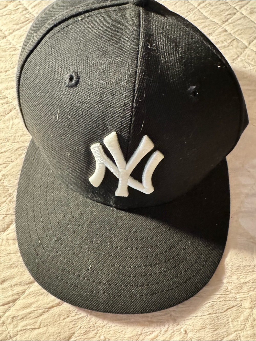 9fifty Black Baseball Cap with White NY Logo